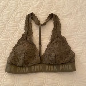 Victoria Secret PINK green lace bralette